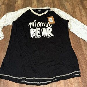Lazy One Mama Bear Tall Tee size L NWT